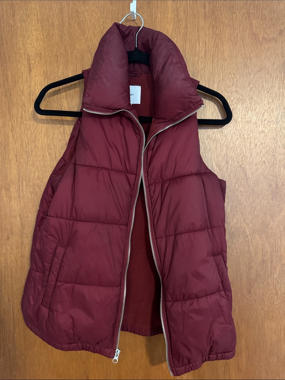 Old Navy Quilted Vest in Wine Red